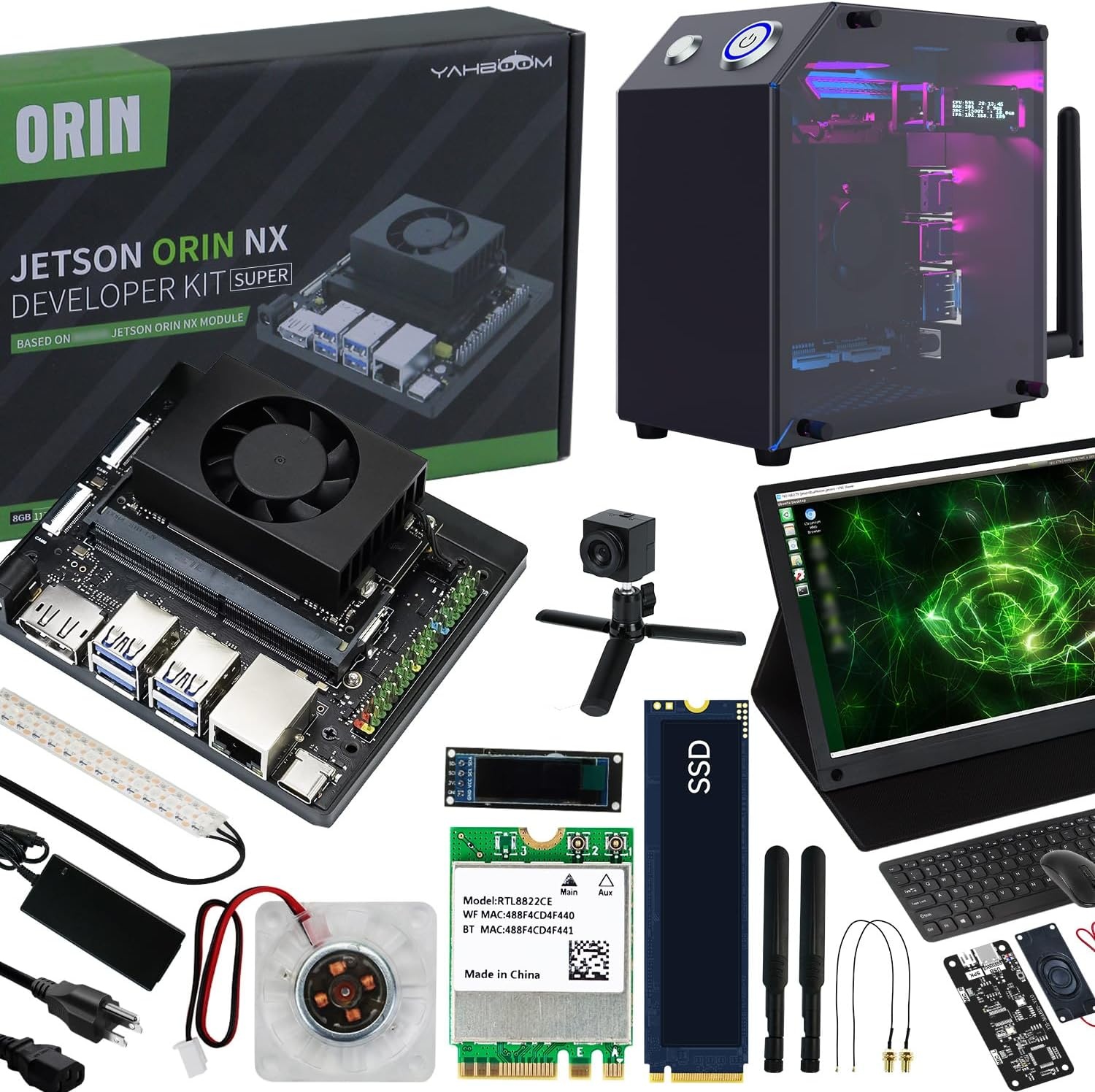 Mini PC Jetson Orin NX 16GB AI, 157 TOPS, 256GB SSD, Actieve Koeling - 35% Korting