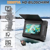 Onderwater Visserscamera 7" HD Scherm, 30m Kabel, 12 LED/IR Lampen - 34% Korting