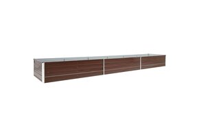 Verhoogde Plantenbak 480x80x45 cm Staal Bruin - 54% Korting