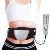 Afslankband met Verwarming & Vibratie - Zwart - 28% Korting