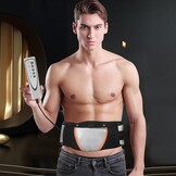 Afslankband met Verwarming & Vibratie - Zwart - 28% Korting