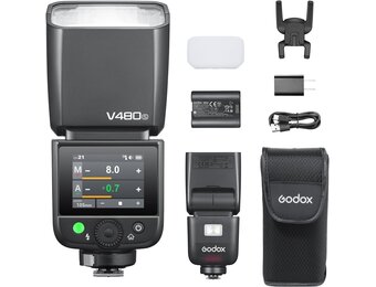 Cameraflitser GODOX V480-S voor Sony, GN50, TTL, HSS, 1/8000s, 35% Korting
