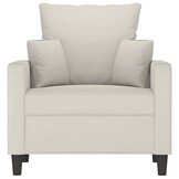 VidaXL Fauteuil Crèmekleurig Fluweel - 60 cm Zitting - 35% Korting