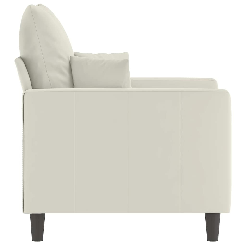 VidaXL Fauteuil Crèmekleurig Fluweel - 60 cm Zitting - 35% Korting