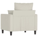 VidaXL Fauteuil Crèmekleurig Fluweel - 60 cm Zitting - 35% Korting