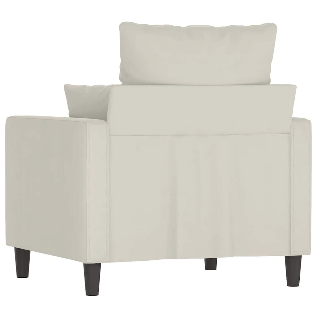 VidaXL Fauteuil Crèmekleurig Fluweel - 60 cm Zitting - 35% Korting