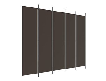 Kamerscherm met 5 panelen 250x200 cm Stof Bruin - 34% Korting