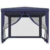 Blauwe Partytent met Mesh Zijwanden - 3x4m - 34% Korting