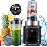 Krachtige Blender Staafmixer 1500W - 34% Korting | 2x 900ml Flessen