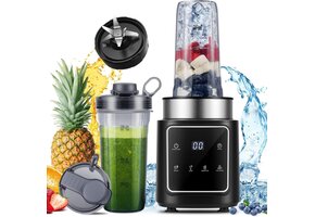 Krachtige Blender Staafmixer 1500W - 34% Korting | 2x 900ml Flessen