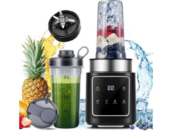 Krachtige Blender Staafmixer 1500W - 34% Korting | 2x 900ml Flessen