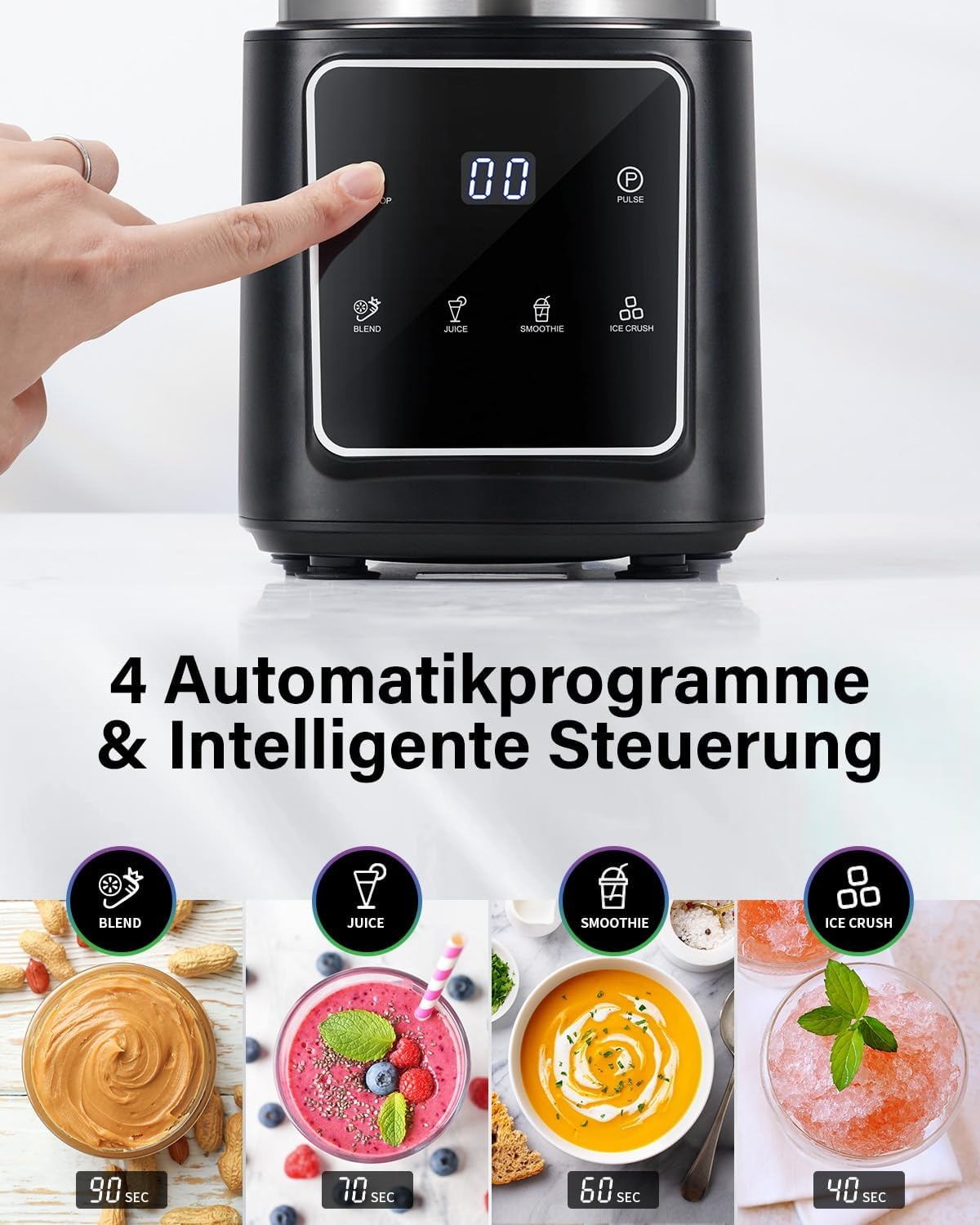Krachtige Blender Staafmixer 1500W - 34% Korting | 2x 900ml Flessen