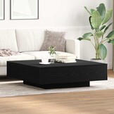 Salontafel Zwart Eiken 100x100x31 cm - 35% Korting