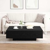 Salontafel Zwart Eiken 100x100x31 cm - 35% Korting