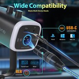 Dynamische XLR/USB Microfoon met RGB - Gaming/Streaming/Podcast (34% Korting)