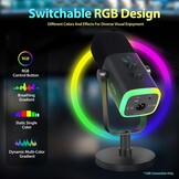 Dynamische XLR/USB Microfoon met RGB - Gaming/Streaming/Podcast (34% Korting)