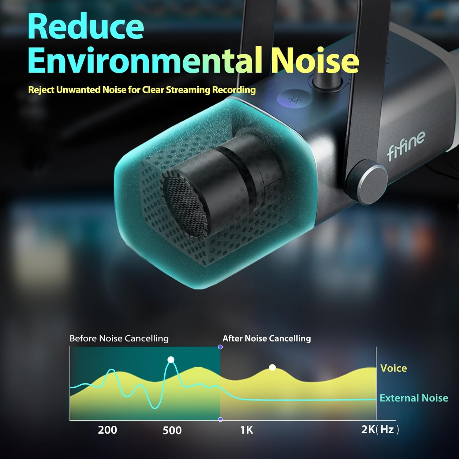 Dynamische XLR/USB Microfoon met RGB - Gaming/Streaming/Podcast (34% Korting)