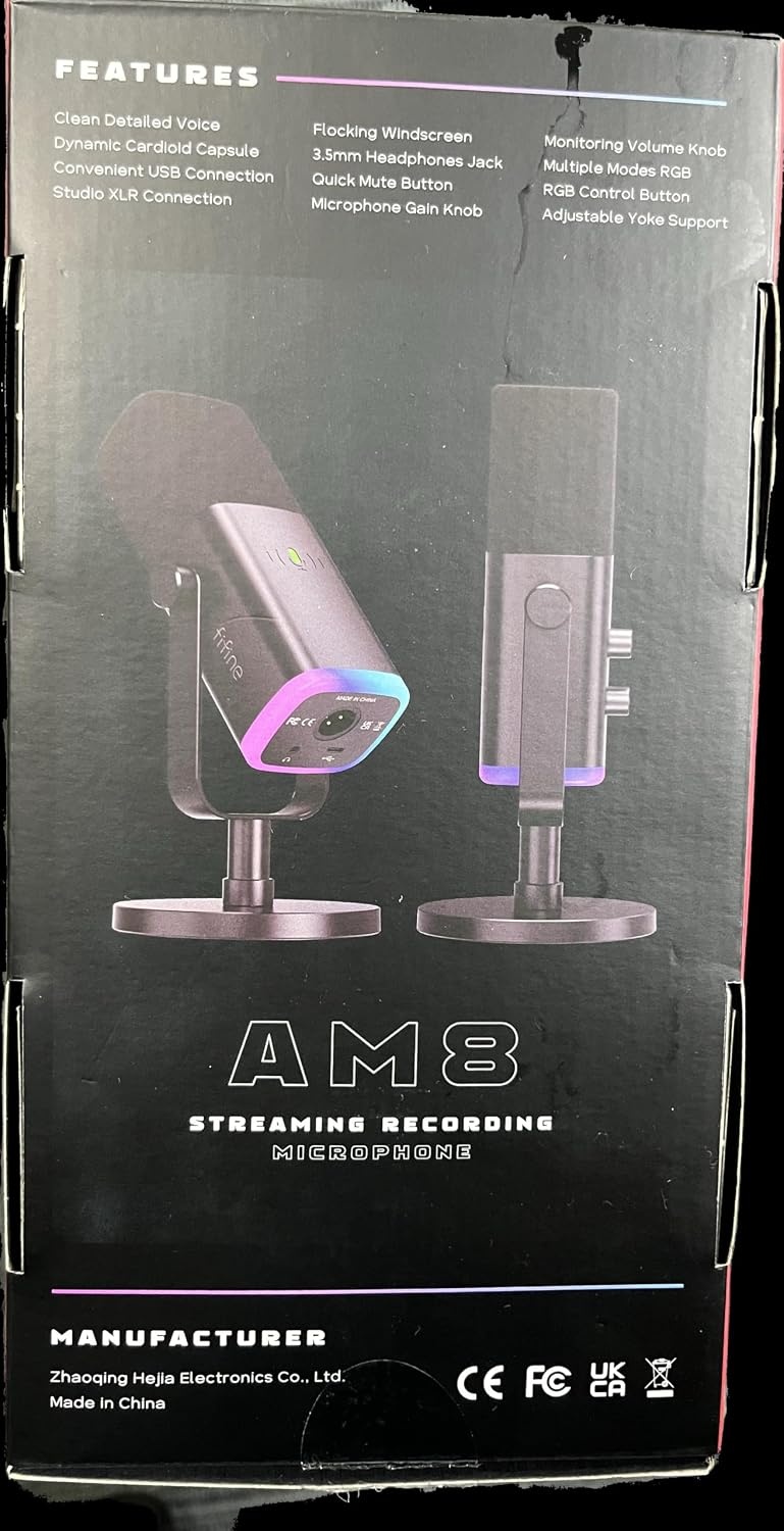 Dynamische XLR/USB Microfoon met RGB - Gaming/Streaming/Podcast (34% Korting)