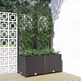 Plantenbak met Latwerk Zwart 80x40x136 cm - 34% Korting!