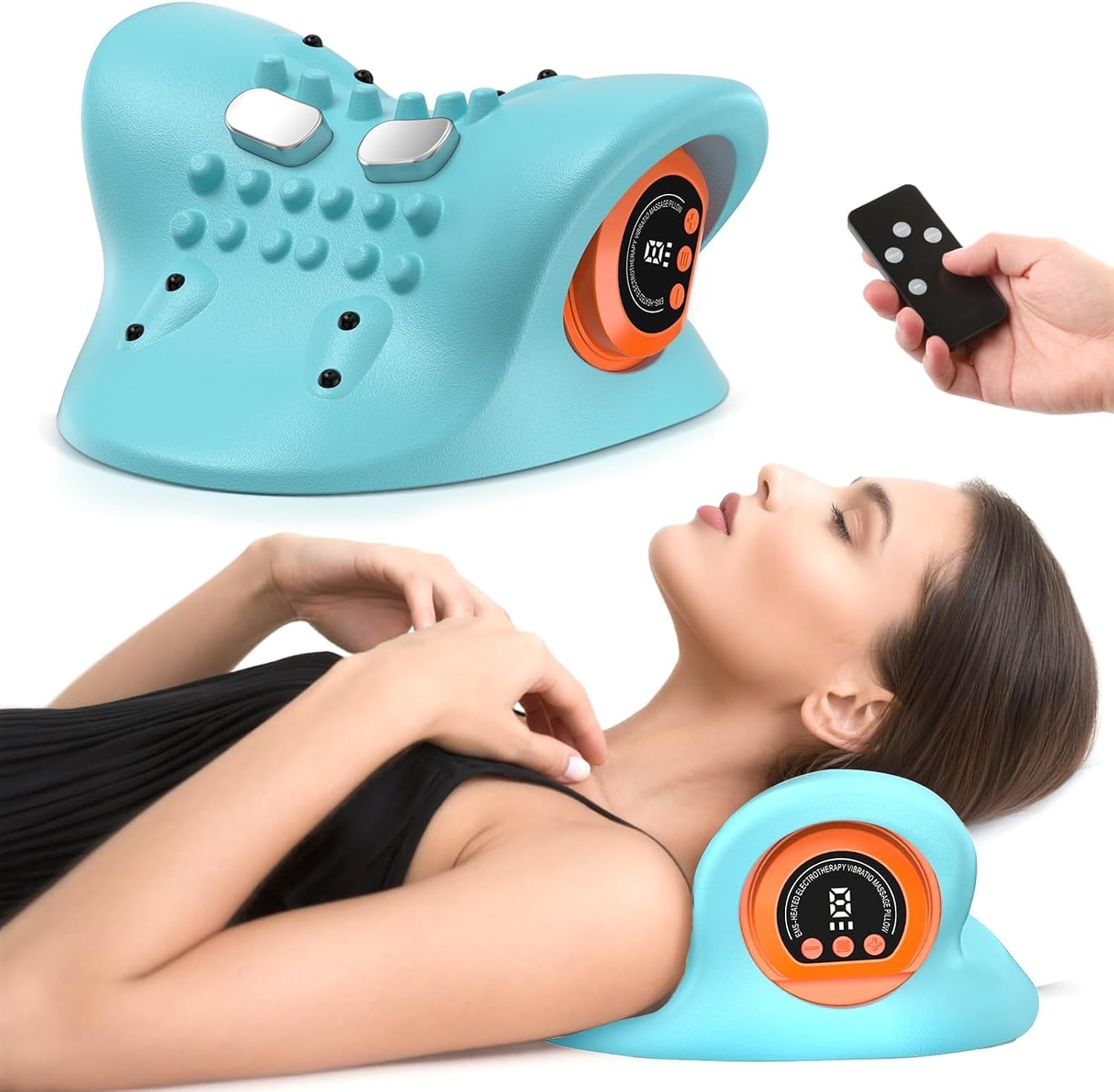 Draadloos Nekmassagekussen Blauw - 33% Korting