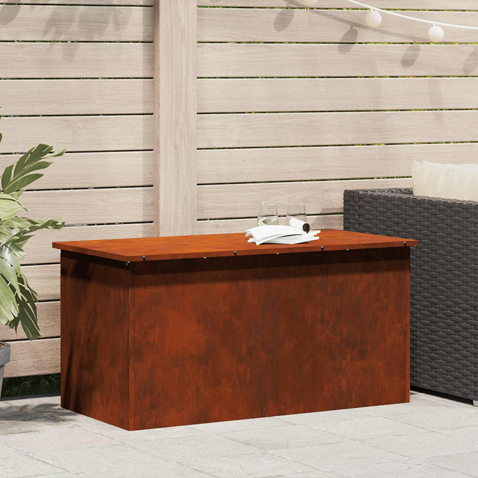 vidaXL Buitenopbergdoos Bruin Cortenstaal 100x50.5x50 cm - 54% Korting