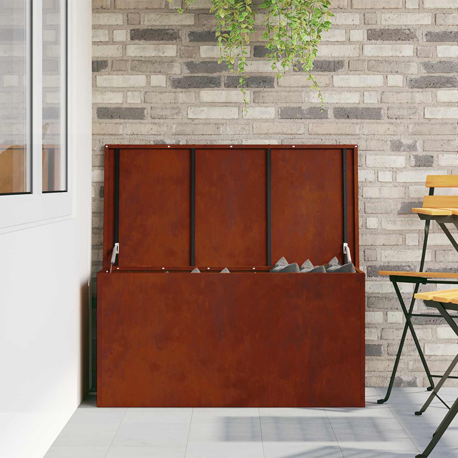 vidaXL Buitenopbergdoos Bruin Cortenstaal 100x50.5x50 cm - 54% Korting