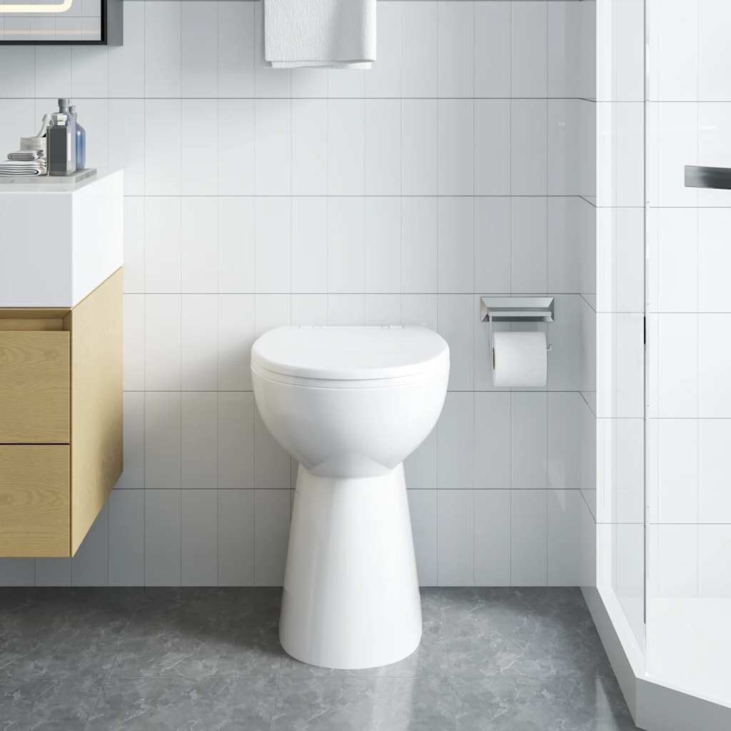 Verhoogd Toilet 7 cm Wit Keramiek - Soft-Close & Randloos