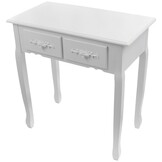 Kaptafel Wit met Spiegel en Krukje - 3 Lades - 35% Korting