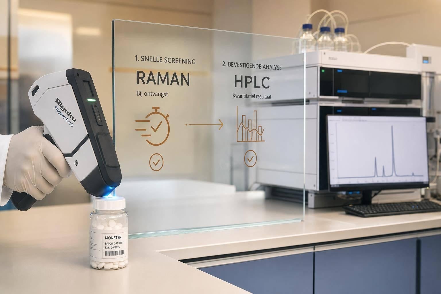 HPLC versus Raman bij medicijncontrole