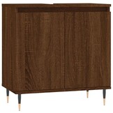 vidaXL Badkamerkast 58x33x60 cm bewerkt hout bruin eikenkleur