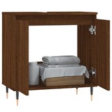vidaXL Badkamerkast 58x33x60 cm bewerkt hout bruin eikenkleur