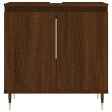 vidaXL Badkamerkast 58x33x60 cm bewerkt hout bruin eikenkleur