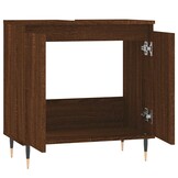 vidaXL Badkamerkast 58x33x60 cm bewerkt hout bruin eikenkleur