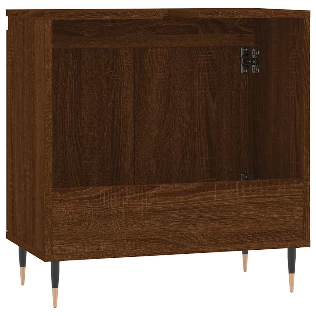 vidaXL Badkamerkast 58x33x60 cm bewerkt hout bruin eikenkleur