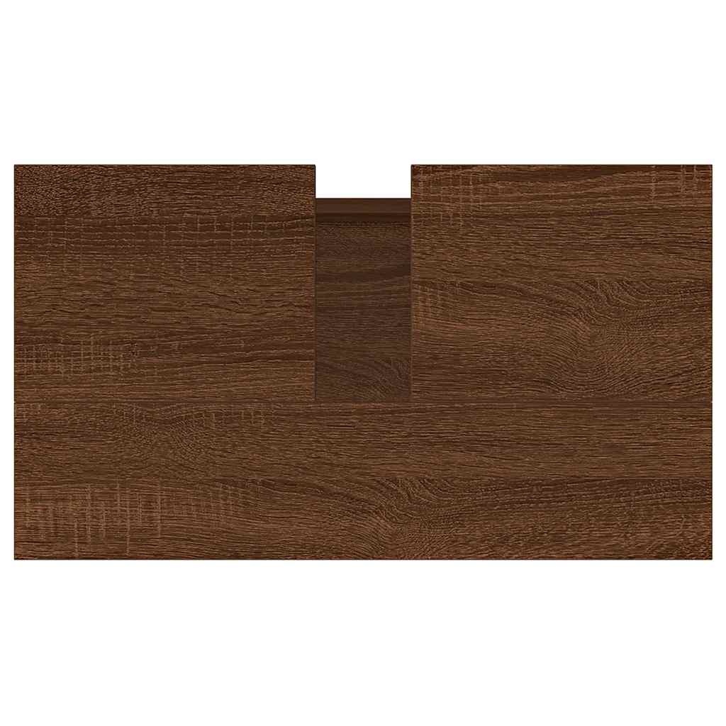 vidaXL Badkamerkast 58x33x60 cm bewerkt hout bruin eikenkleur
