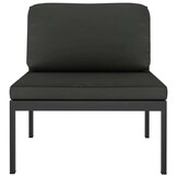 vidaXL 3-delige Loungeset met kussens aluminium antracietkleurig