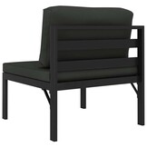 vidaXL 3-delige Loungeset met kussens aluminium antracietkleurig