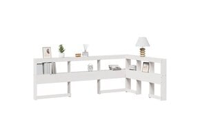 Boekenkast Hoofdeinde L-vormig 120 cm Grenenhout Wit