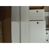 vidaXL Boekenkast Hoofdeinde L-vormig 120 cm massief grenenhout wit