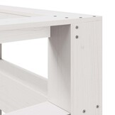vidaXL Boekenkast Hoofdeinde L-vormig 120 cm massief grenenhout wit