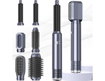 Airbrush 6-in-1 Hair Styler met 1000 W ronde borstel, warme luchtborstel, föhnborstel