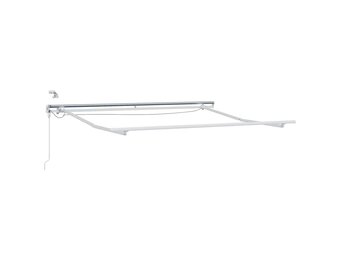 vidaXL Zijde Frame met LED-striplichten Wit 350 x 250 cm Aluminium