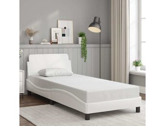 vidaXL Bedframe "Dover" kunstleer wit 90x190 cm