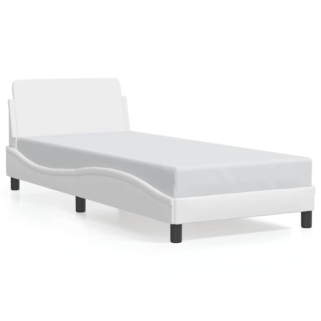 vidaXL Bedframe "Dover" kunstleer wit 90x190 cm