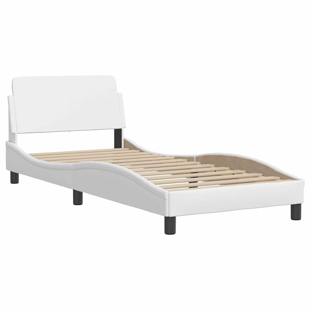 vidaXL Bedframe "Dover" kunstleer wit 90x190 cm