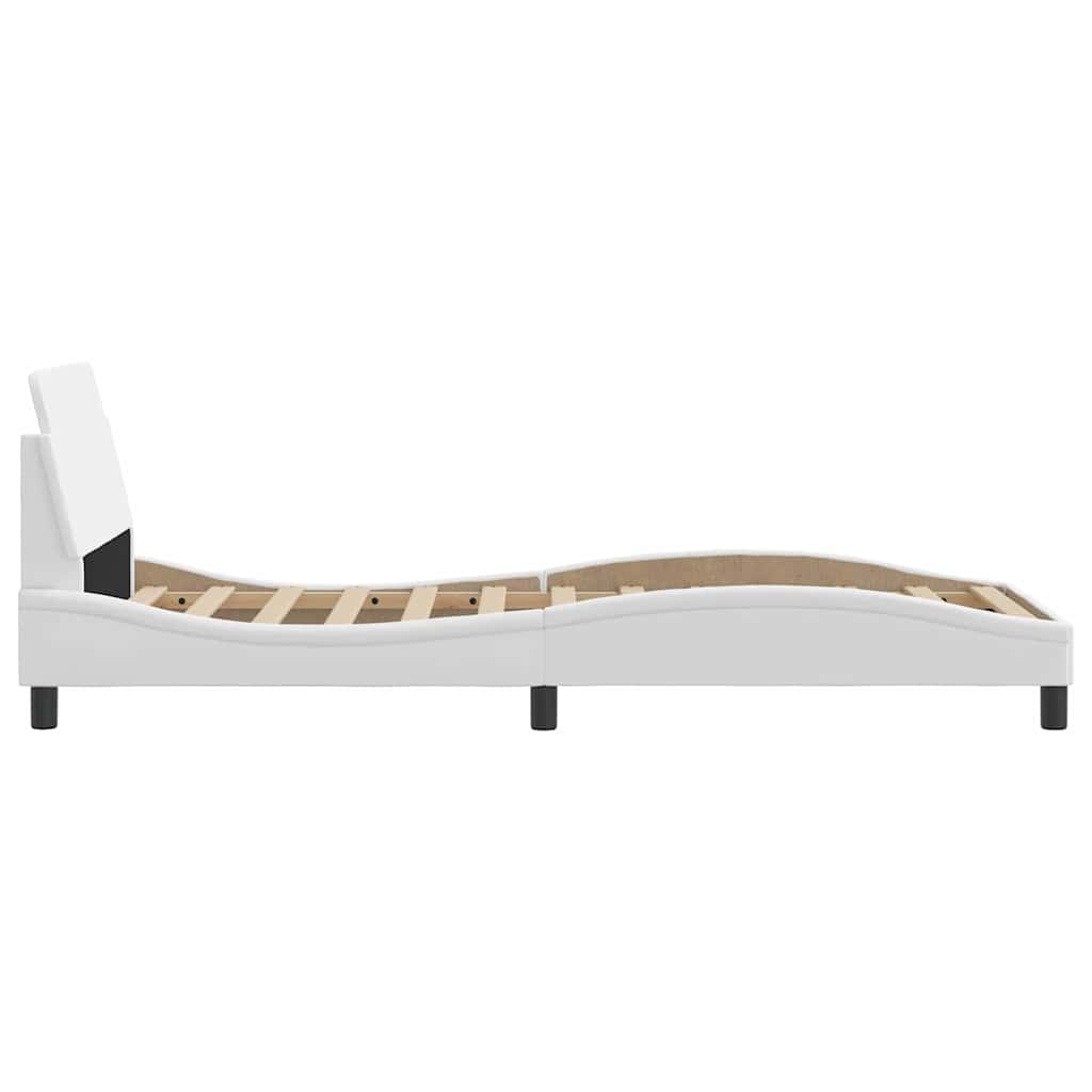 vidaXL Bedframe "Dover" kunstleer wit 90x190 cm