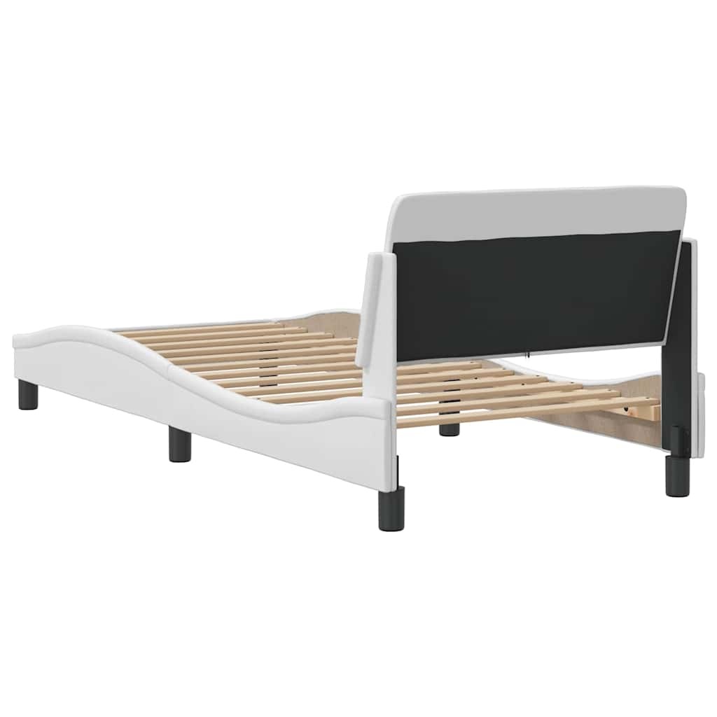 vidaXL Bedframe "Dover" kunstleer wit 90x190 cm