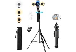 360° Draaibaar Telefoonstatief met Automatische Gezichtsherkenning - 33% Korting
