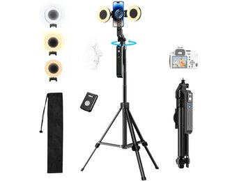 yAyusi Auto Face Tracking Statief 360° Rotatie met Licht