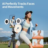 yAyusi Auto Face Tracking Statief 360° Rotatie met Licht